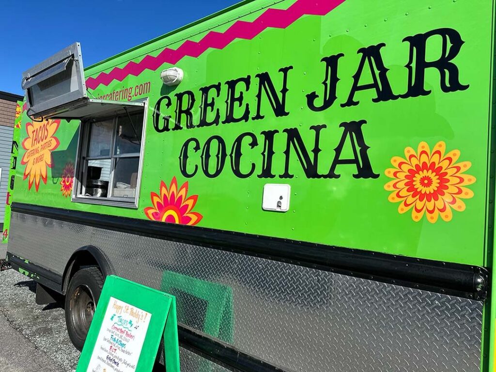 Green Jar Cocina food truck at a private event
